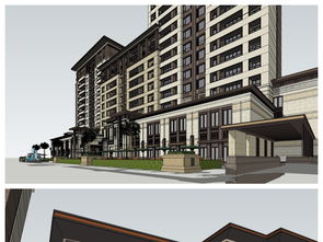 新中式新古典高層住宅底商沿街商業(yè)建筑模型設(shè)計圖下載指南